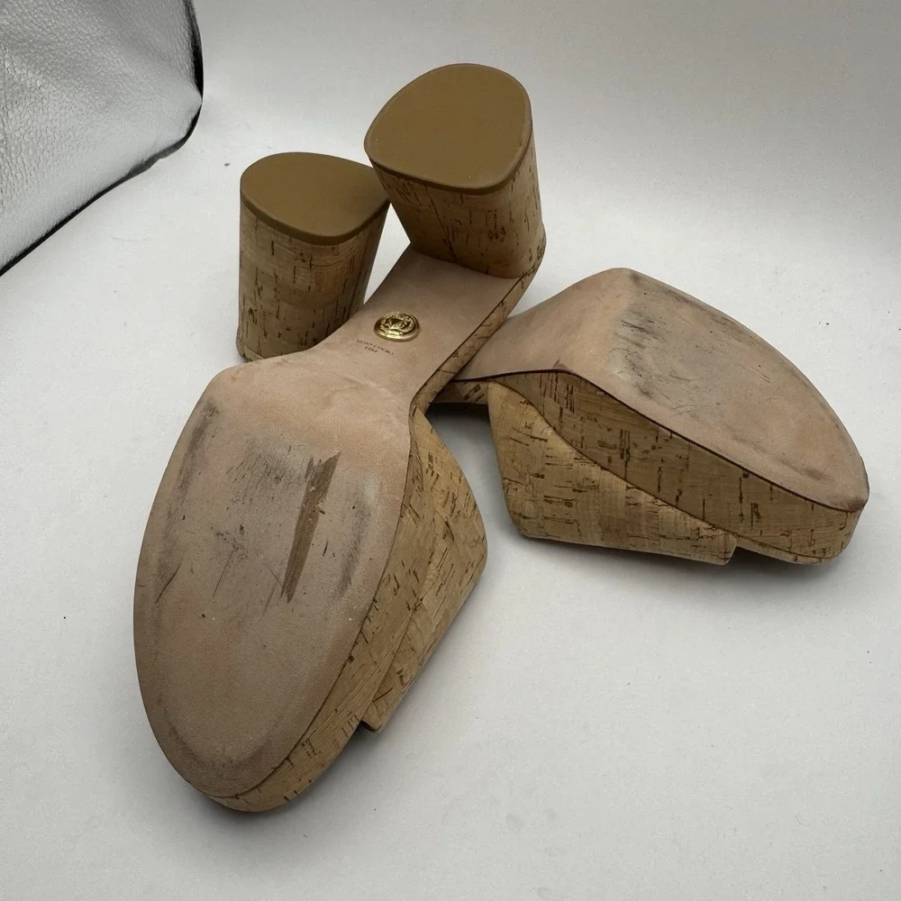 Veronica Beard Dali Platform Sandal‎ Natural Cork Women's Size 11 M VERO CUOIO